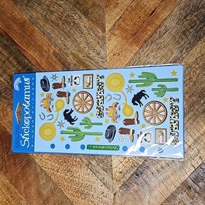 Stickopotamus Binder Sticker sheet Cowboy stickers sealed